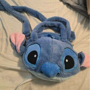 Disney Stitch Plush Backpack – Soft Character Bag with Zipper Pocket – Brand New